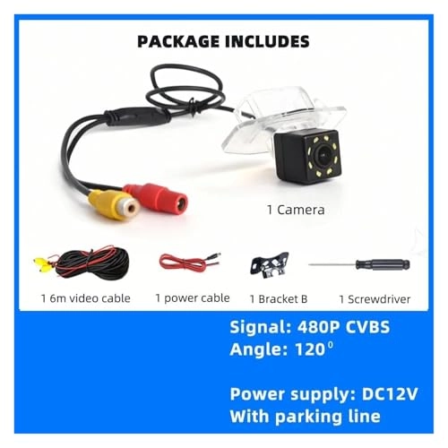 Car Rear View Camera - 8 LED Night Vision 648*480