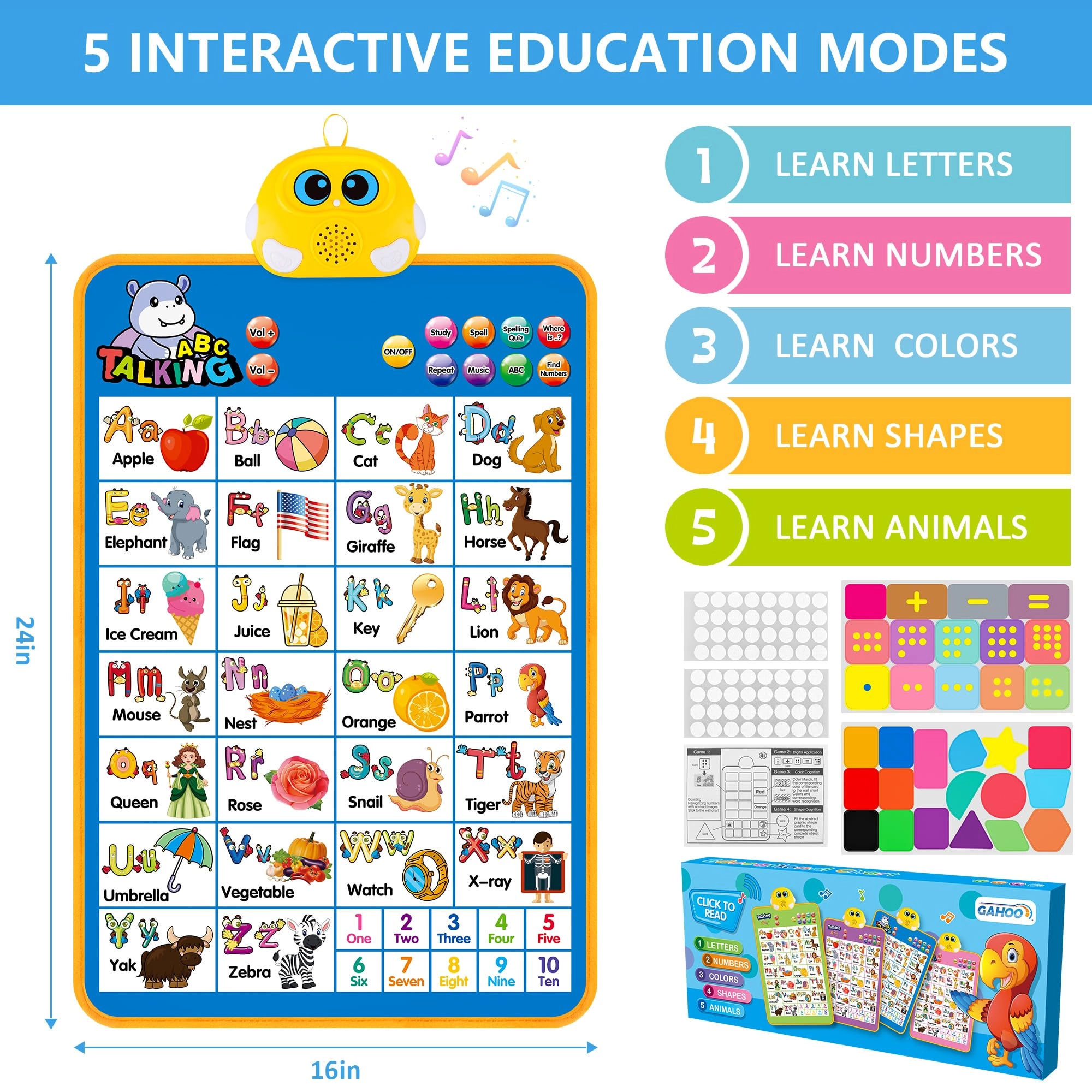 gahoo Alphabet Wall Chart - 1-3 years+