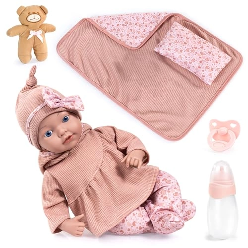 Reborn Baby Doll - 38 cm antique pink