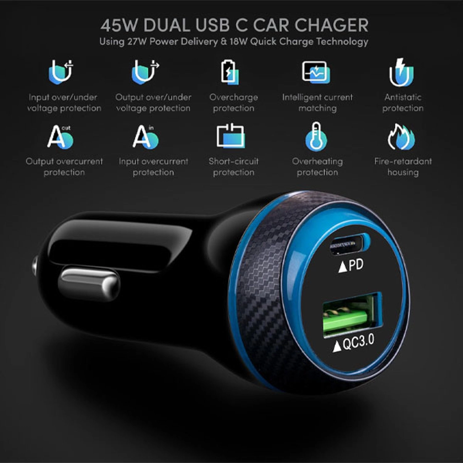 Car Charger - 12/24V