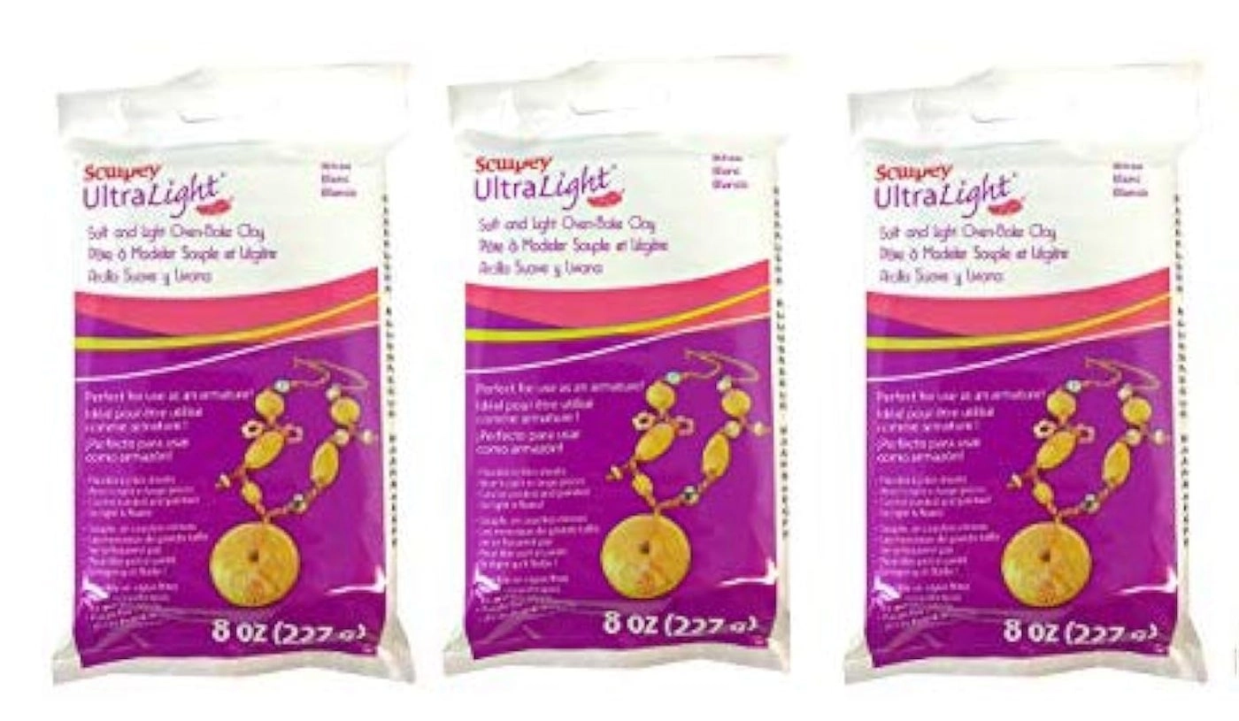 Ultra Light Soft and Light OvenBake Clay - Polymer Clay 3pcs.