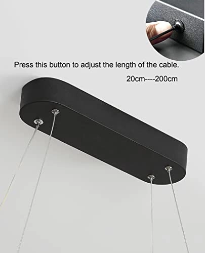 Hanging Dining Table Oval LED Lamp - 200 cm