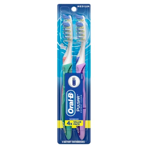 Pro-Health Pulsar - Battery Powered Medium Bristles 4 Count