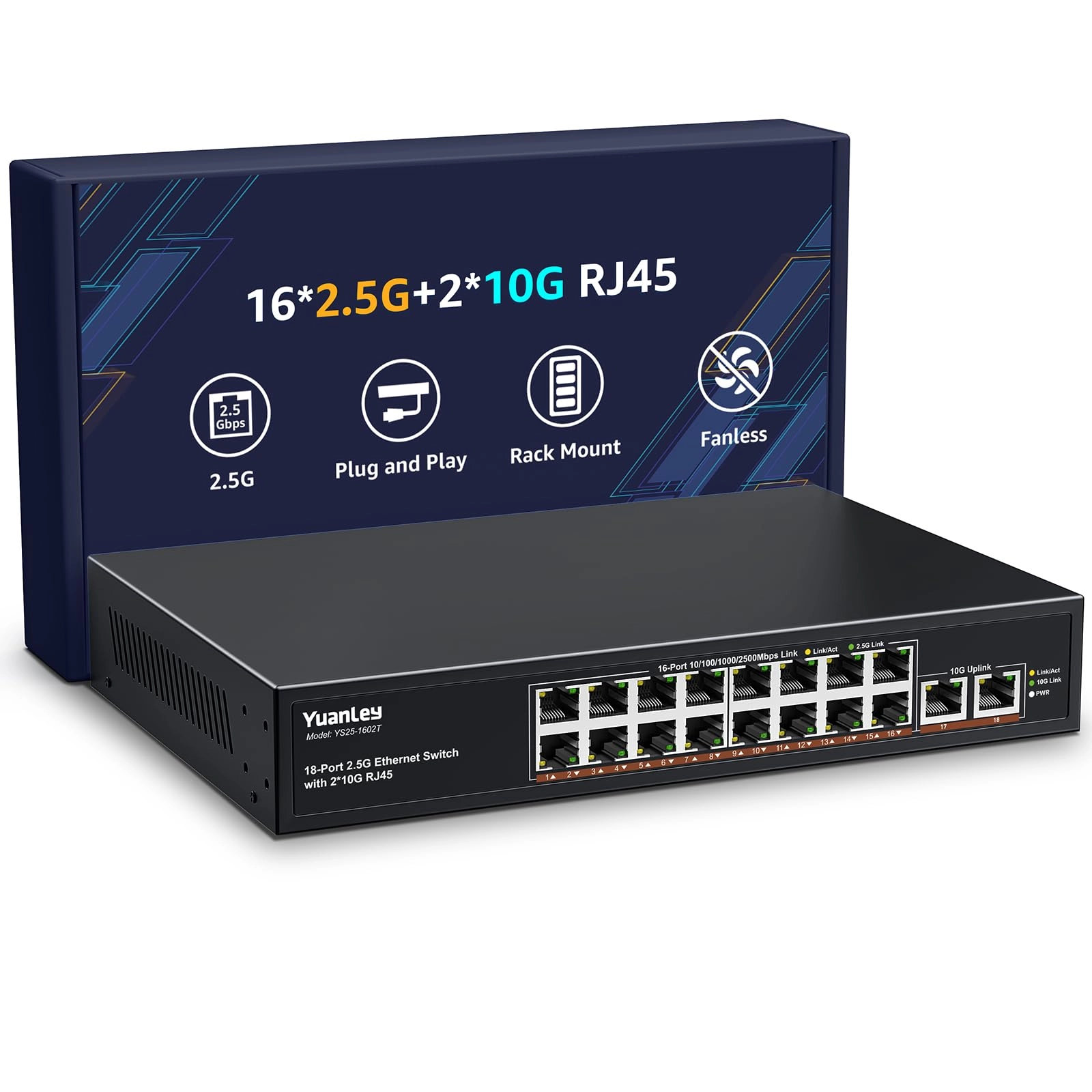 YuanLey YS25-1602T-EU 18-ports