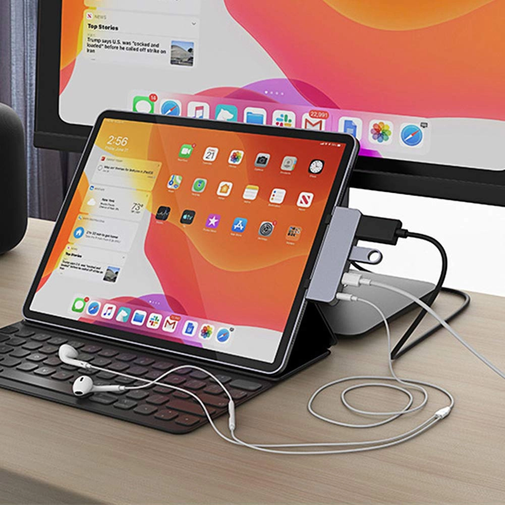 iPad Pro USB C Hub - 4-in-1 4K30Hz HDMI 60W PD