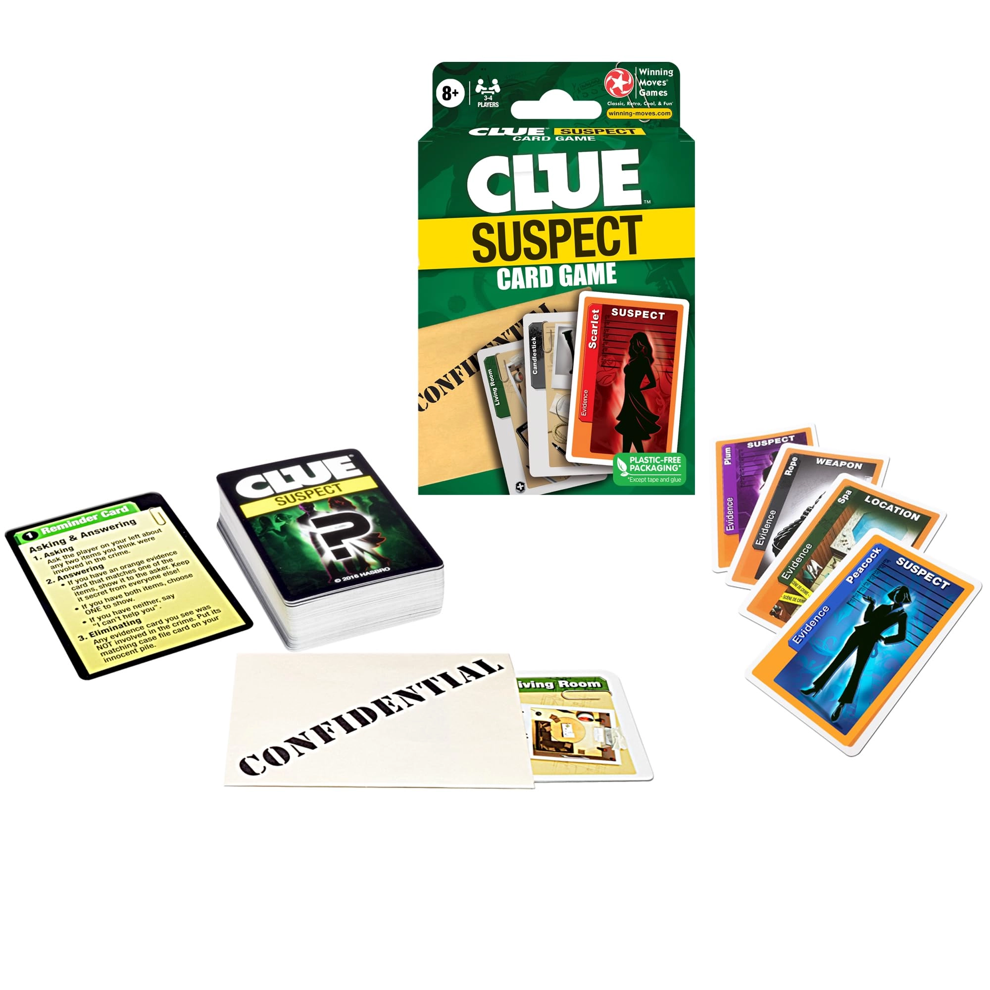 Winning Moves Clue Suspect Card Game