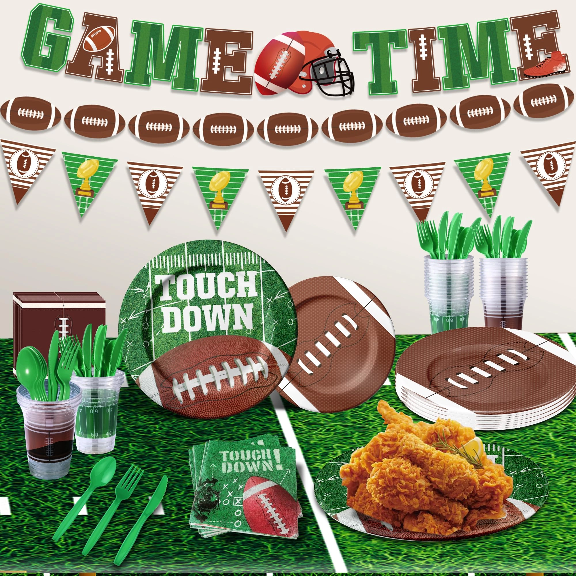Football Party Supplies Kit - 173PCS Party