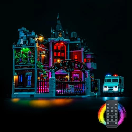 LocoLee Light kit Compatible with LEGO 76300 Arkham Asylum - LED Lighting USB