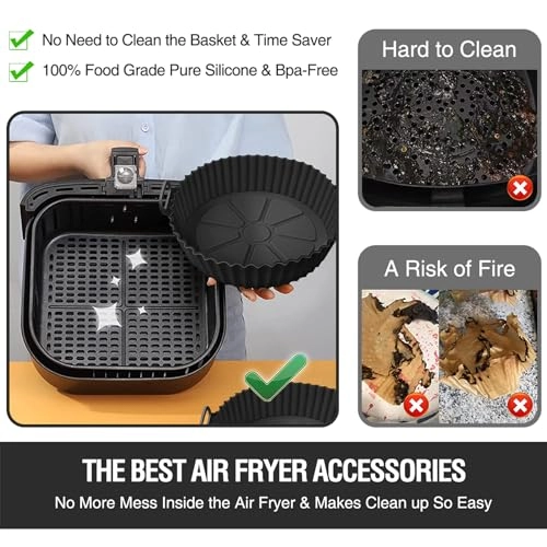 Air Fryer Silicone Liner - Silicone 2 Pack