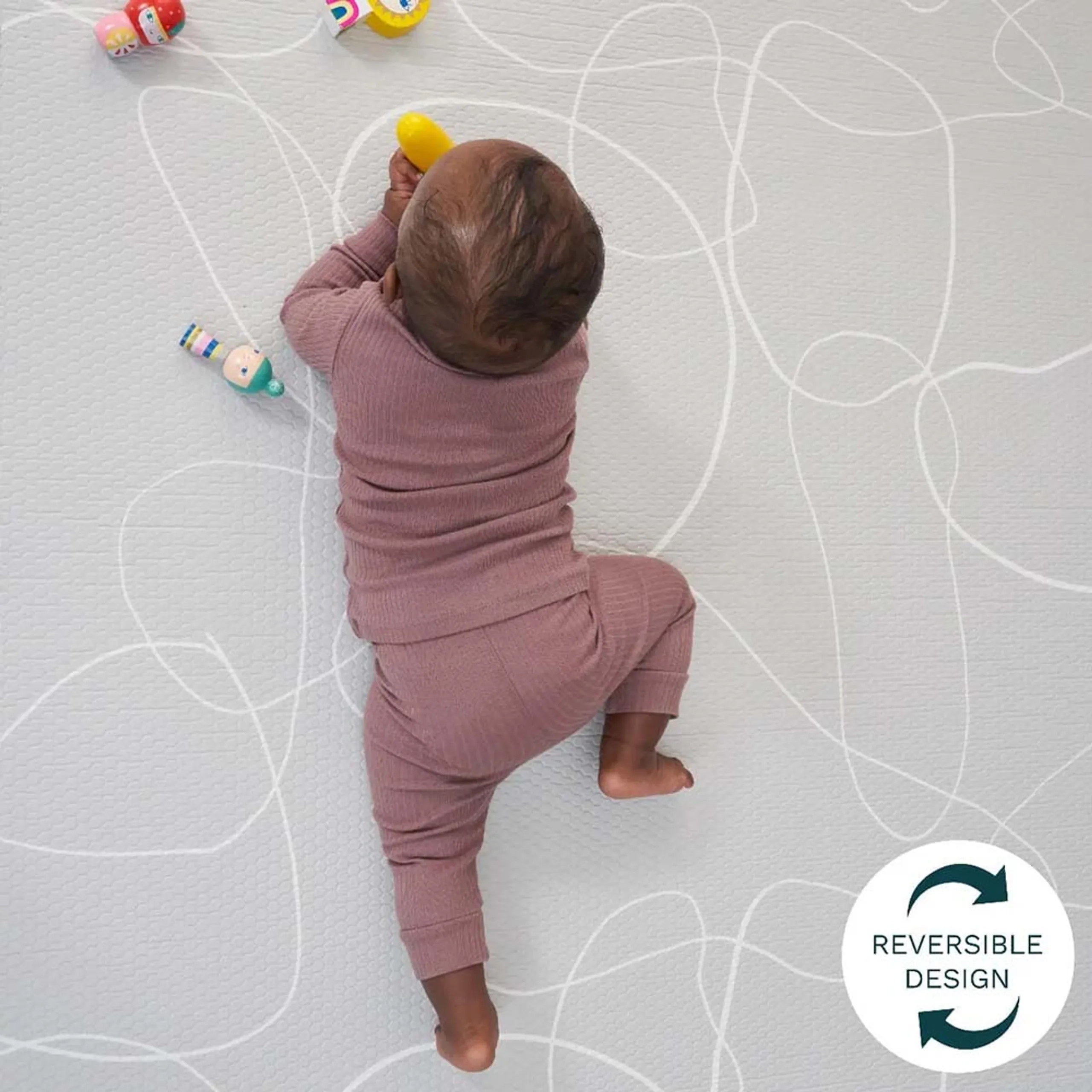 Luxury Padded XL Playmat - Bubble & Terrazzo Suitable for 0 month & above