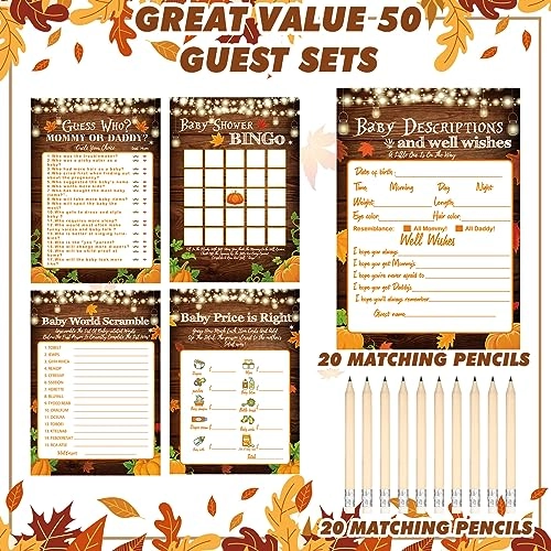 Baby Shower Games Supplies - 321 Pcs