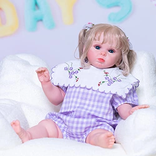 Adelaide Reborn Baby Doll - 60 cm Silicone Vinyl Brown Eyes