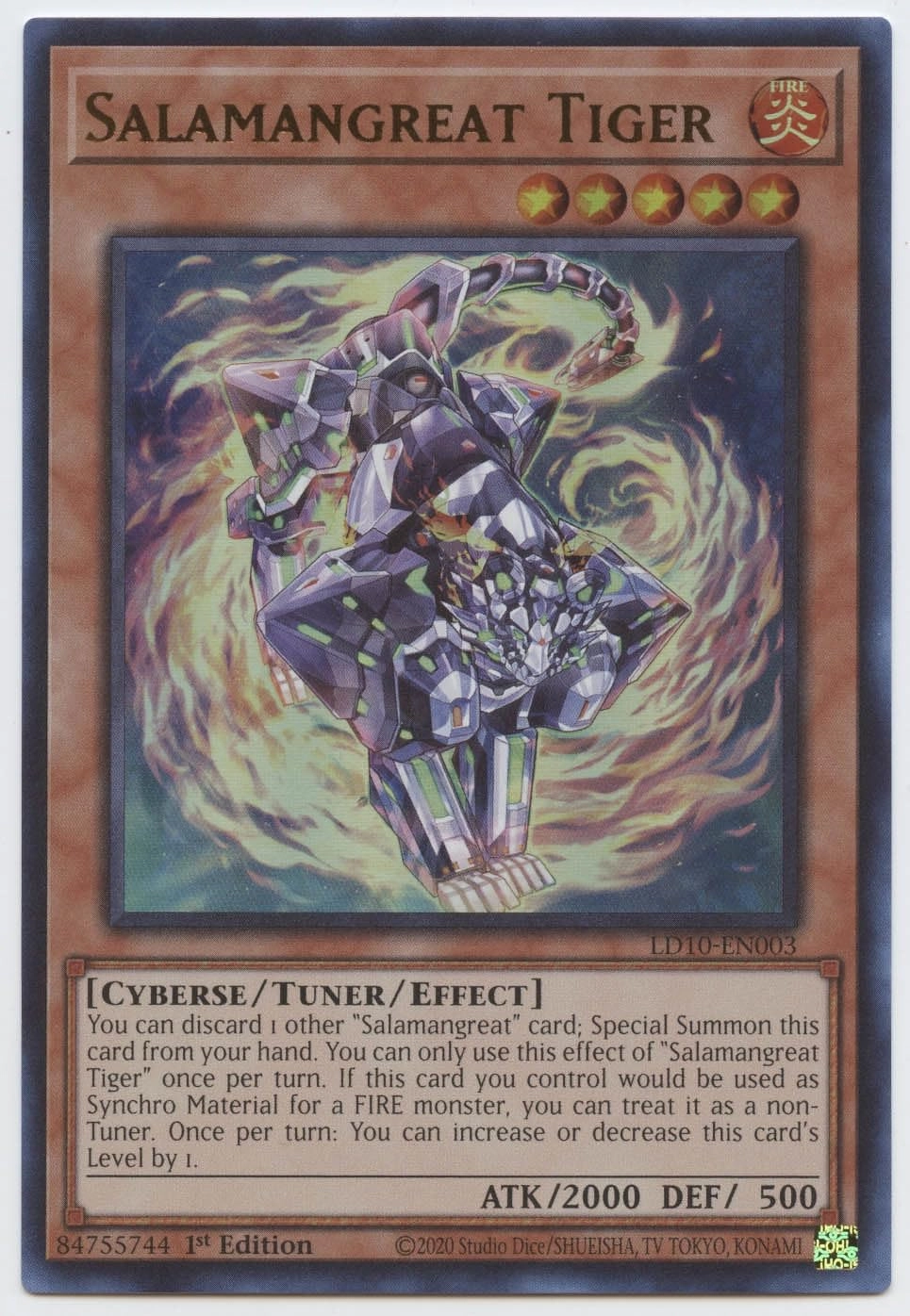 Yu-Gi-Oh! Salamangreat Tiger LD10-EN003 - 1st Edition