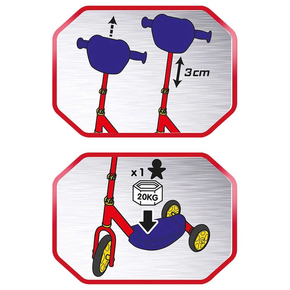Cars Scooter - 3 wheels Metal structure