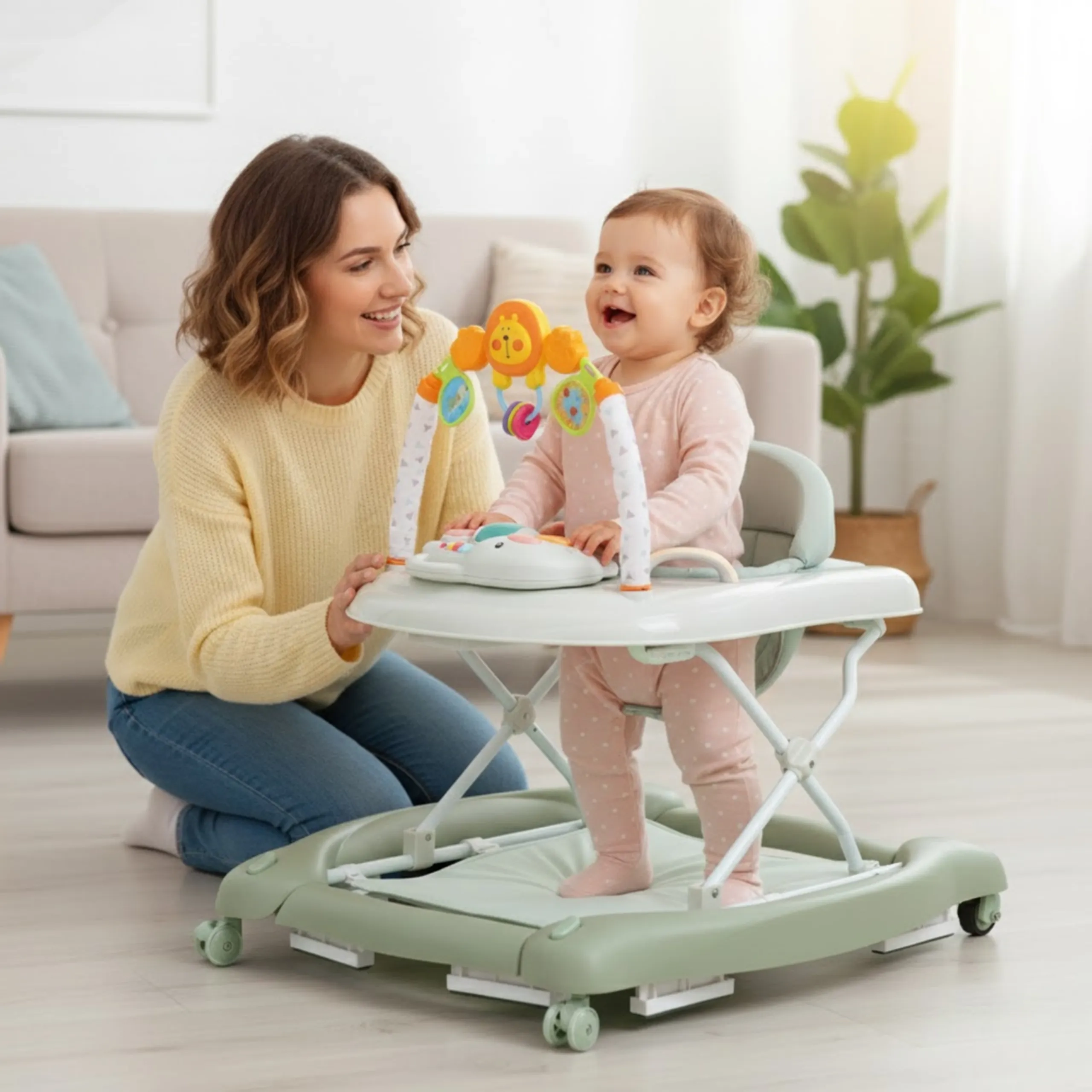 5 In 1 Baby Walker Set - Green