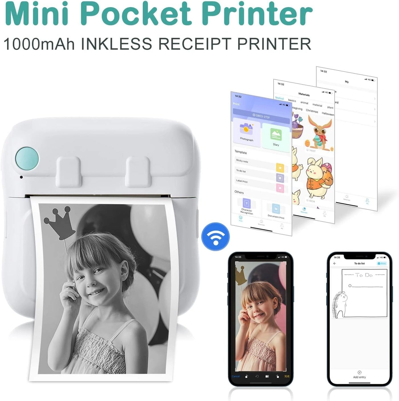 Mini Sticker Printer - Inkless 57 millimeter