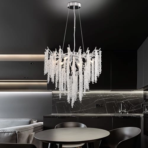 Modern Chandelier Crystal Light - 20 inches (min) to 67 inches (max)