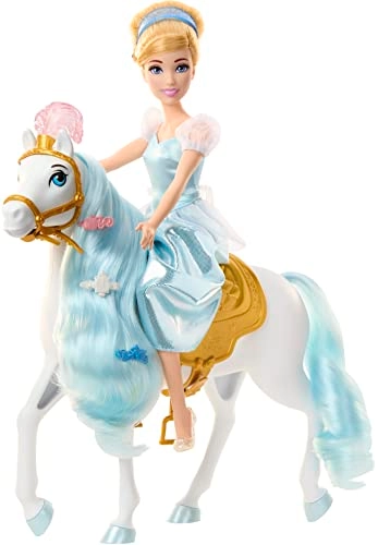 Cinderella Doll - Blue + Horse - Removable Saddle Ages 36+