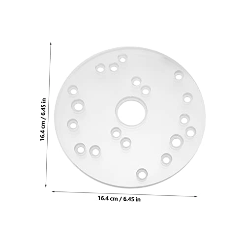 Router Base Plate - 16.40X16.40X0.70cm Acrylic Transparent