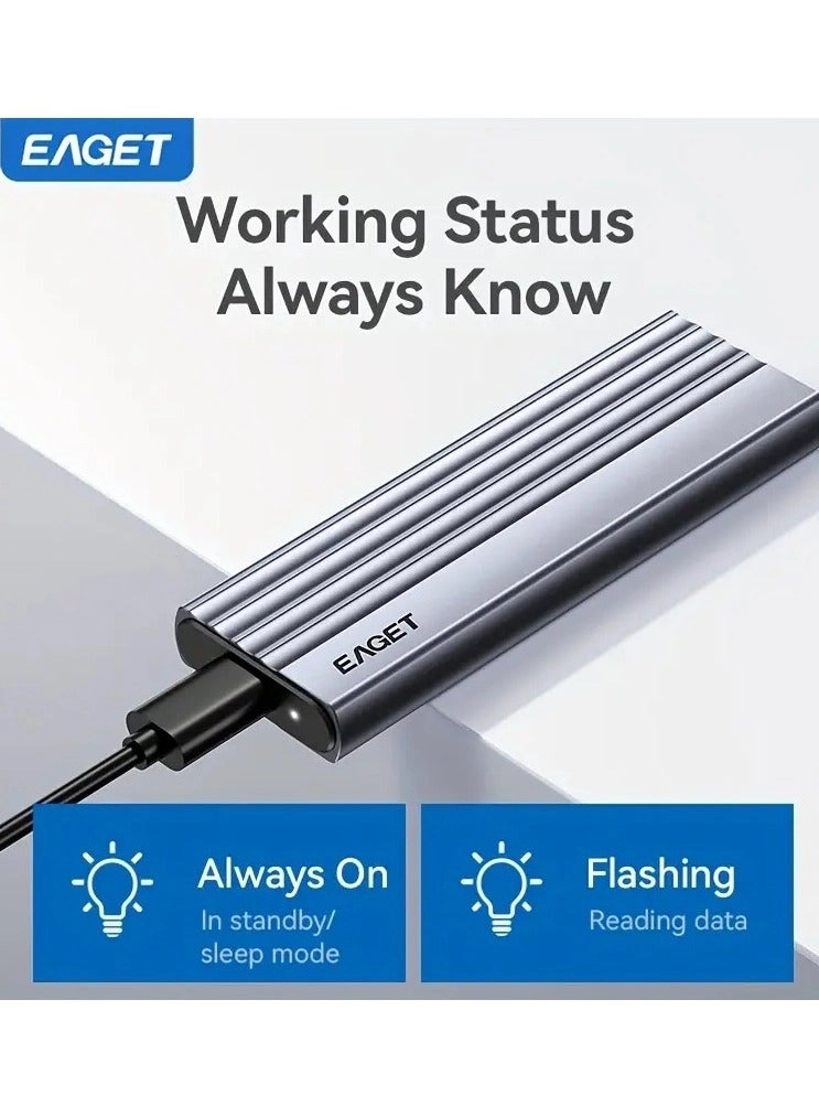 M.2 NVMe SSD Enclosure - USB 3.2 M-Key & B+M Key 2230/2242/2260/2280