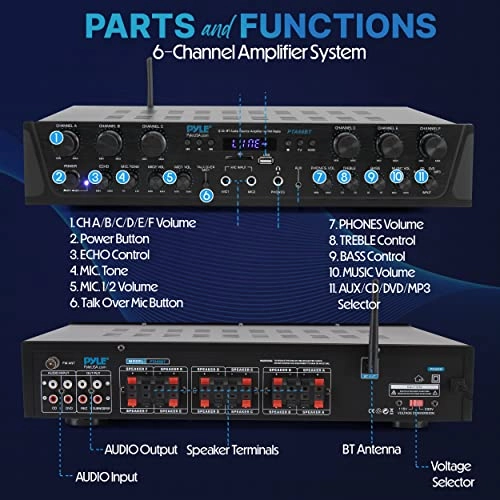 PTA66BT - 6 Channel 600 WATT