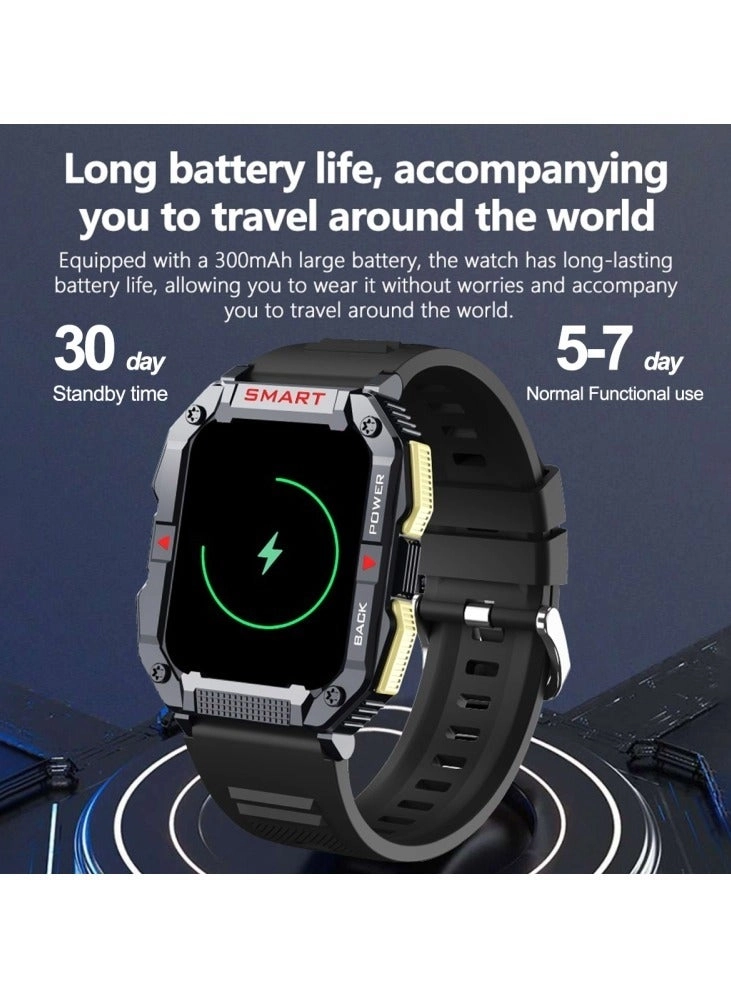 YK01 - 1.83 inch Smart Sports Call Watch Heart Rate Blood Pressure