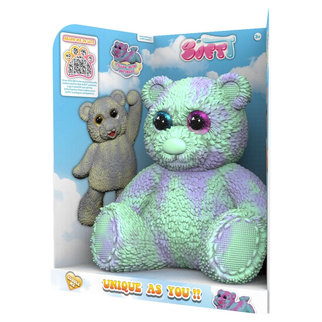 Carrefour Soft Bear Toy 28 cm Plush - Assorted 3 Years and above