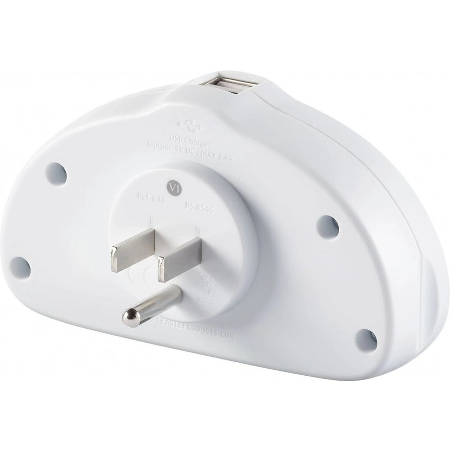 USB UK-US Duo Adaptor - 1560 Watt