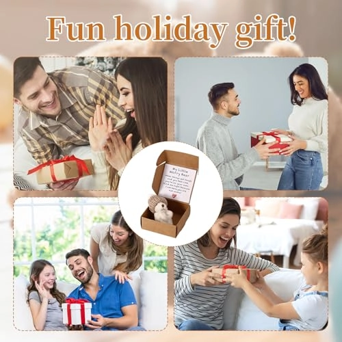 Little Bear in Box - Encouraging Card Pink White Sets