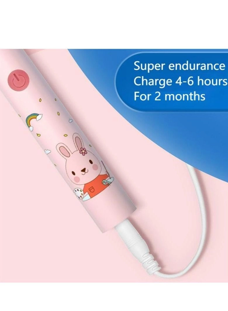 Children's Electric Toothbrush - Cute Cartoon Soft Bristles Sonic