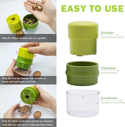 Nut Grinder - Portable Manual Fresh Green