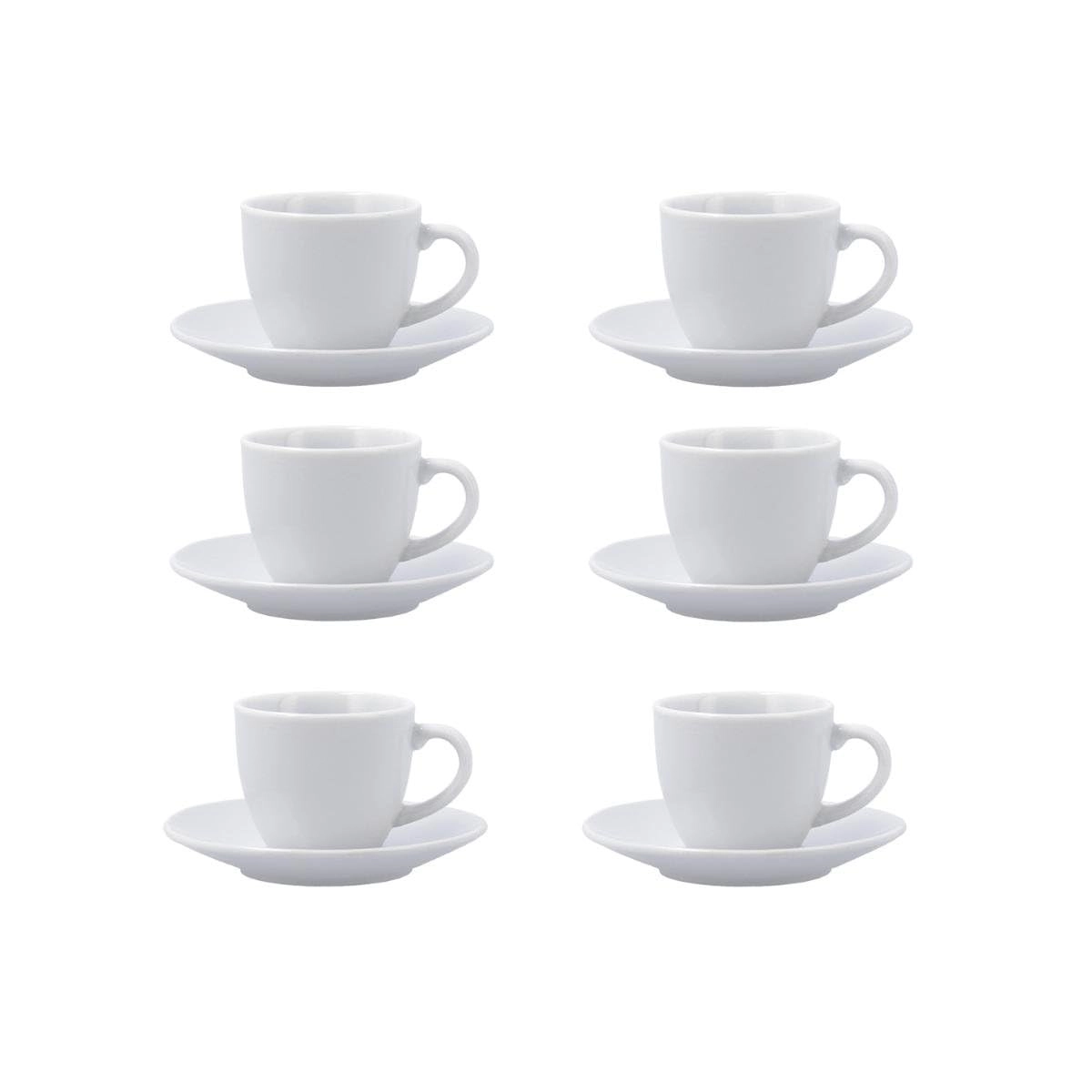 Quid New Renova Porcelain Cup and Saucer - 6 pcs