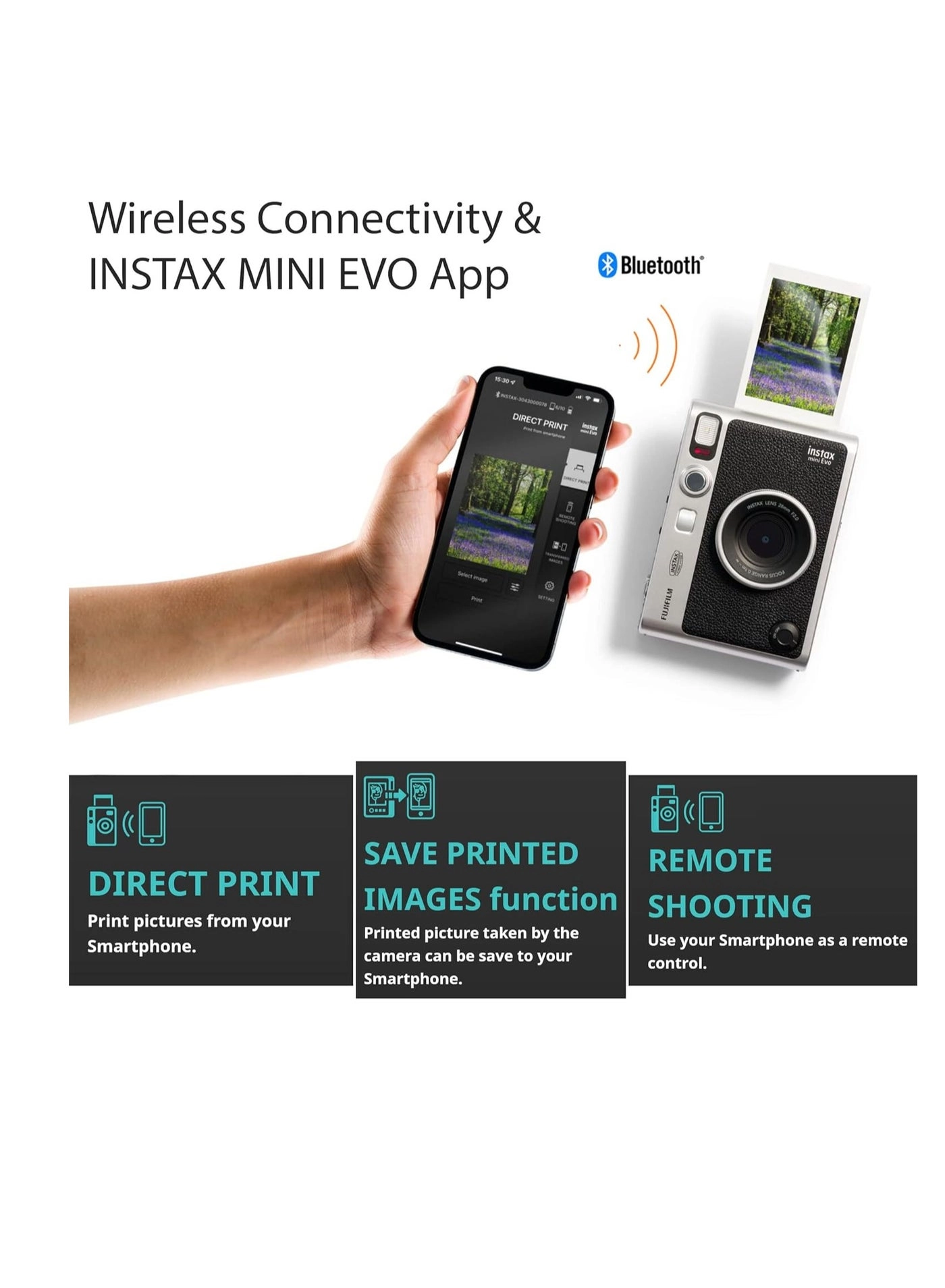 Mini EVO - Hybrid Instant Camera USB-C Black