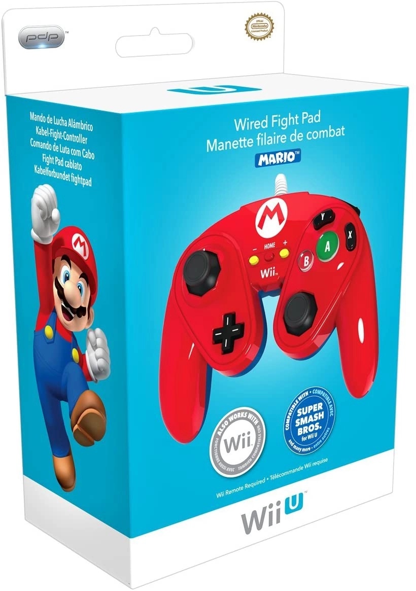 Wired Fightpad - Red/Black/Green Gamecube Wii Wii U