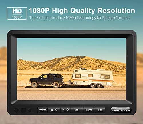 Digital Wireless 2 Backup Camera System - Night vision Wireless + 7’’ DVR Split Monitor - 7 Inches Touch Button