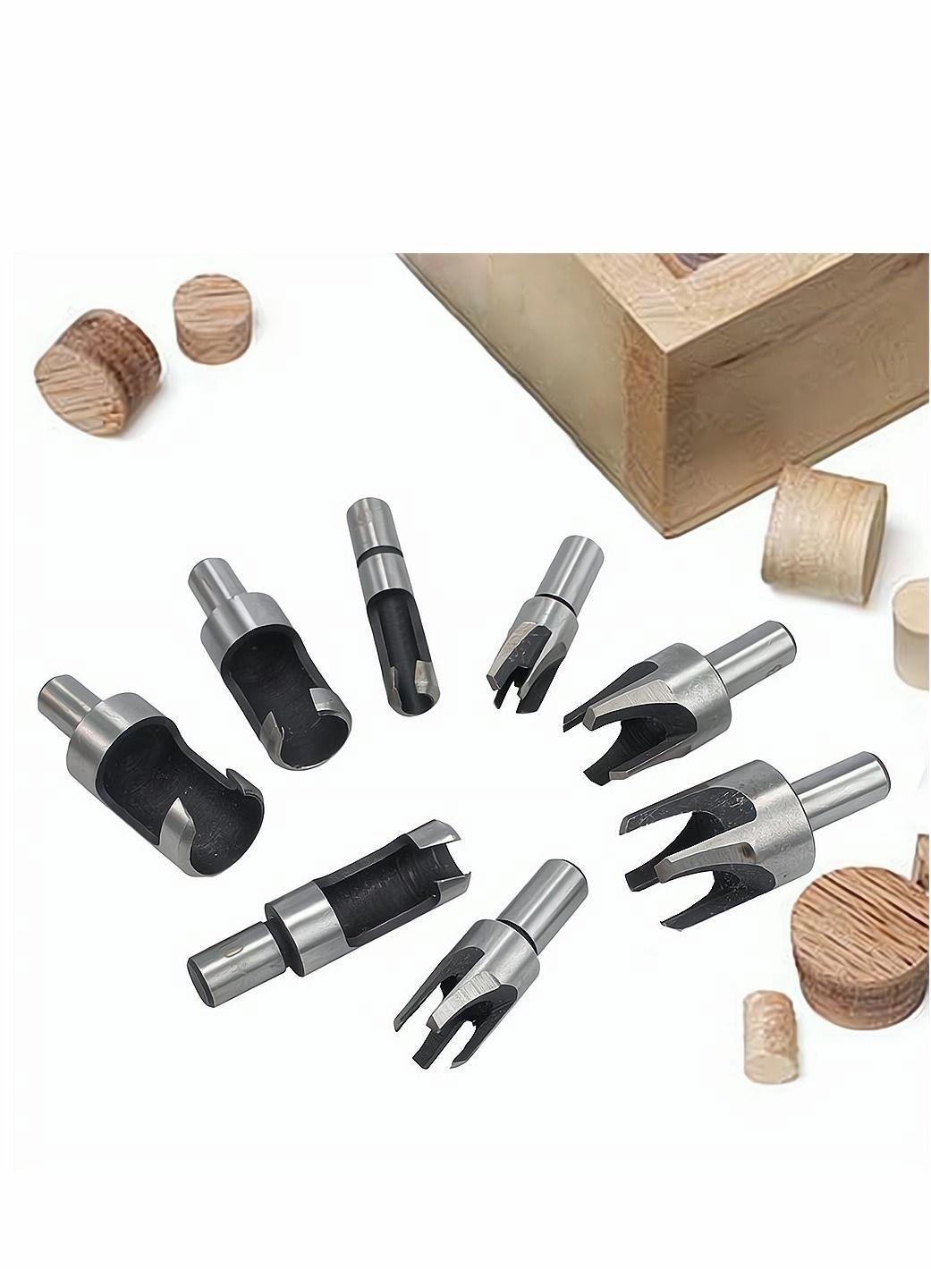 SYOSI Wood Plug Cutter - 45# carbon steel 8 piece(s) 6mm 10mm 13mm 16mm