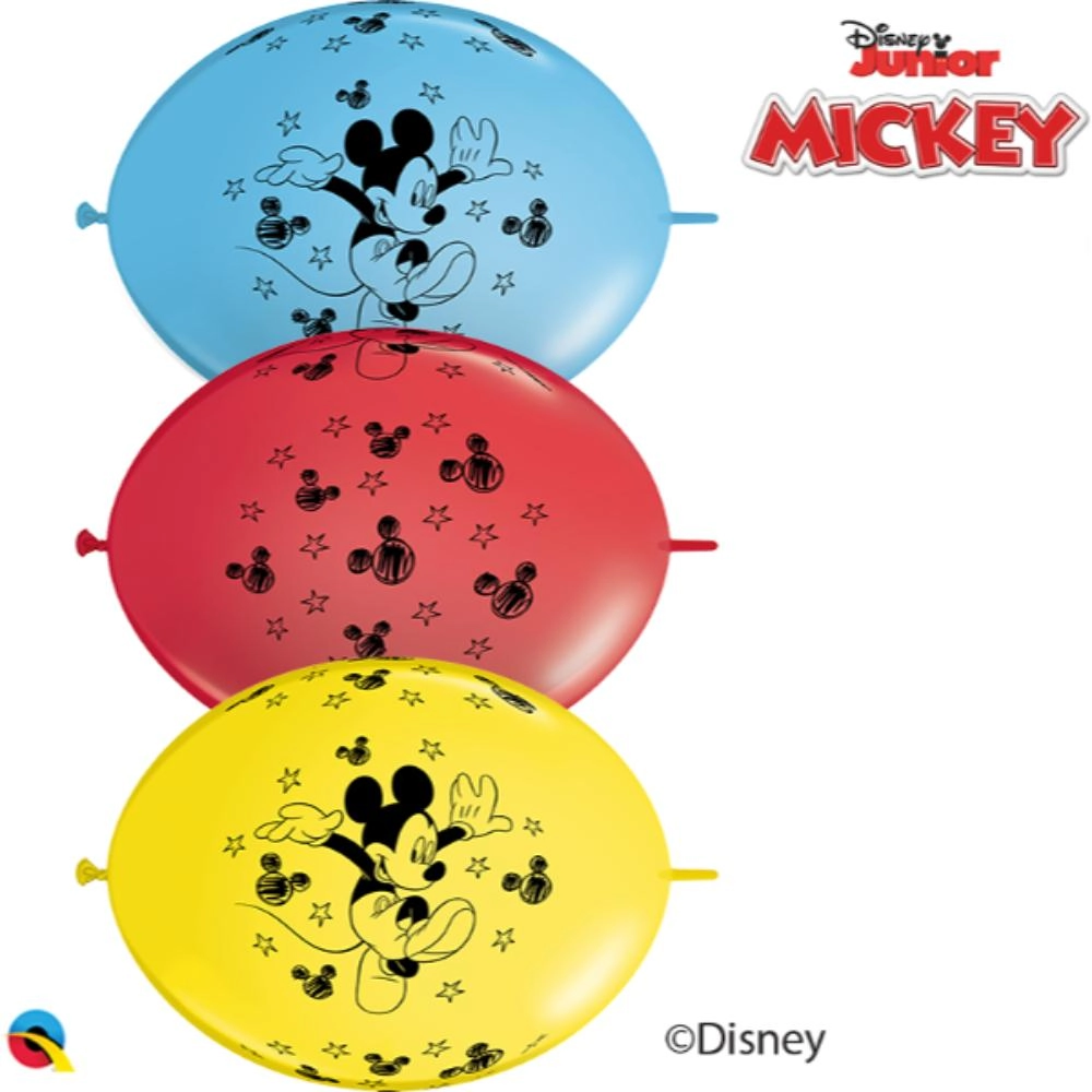 Qualatex Mickey Mouse Qlink Party Banner Balloon - 10-pieces
