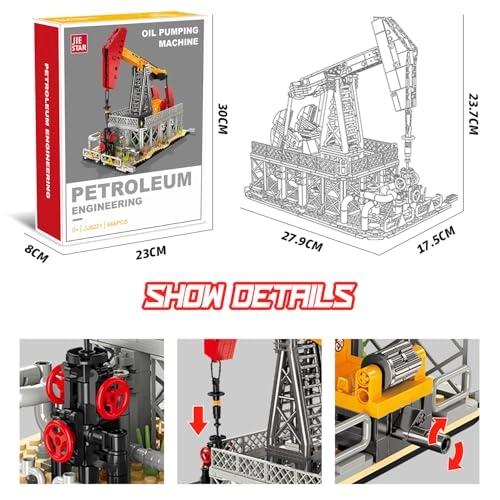 Oil Pumping Machine Building Set - 666 pcs for ages 3+