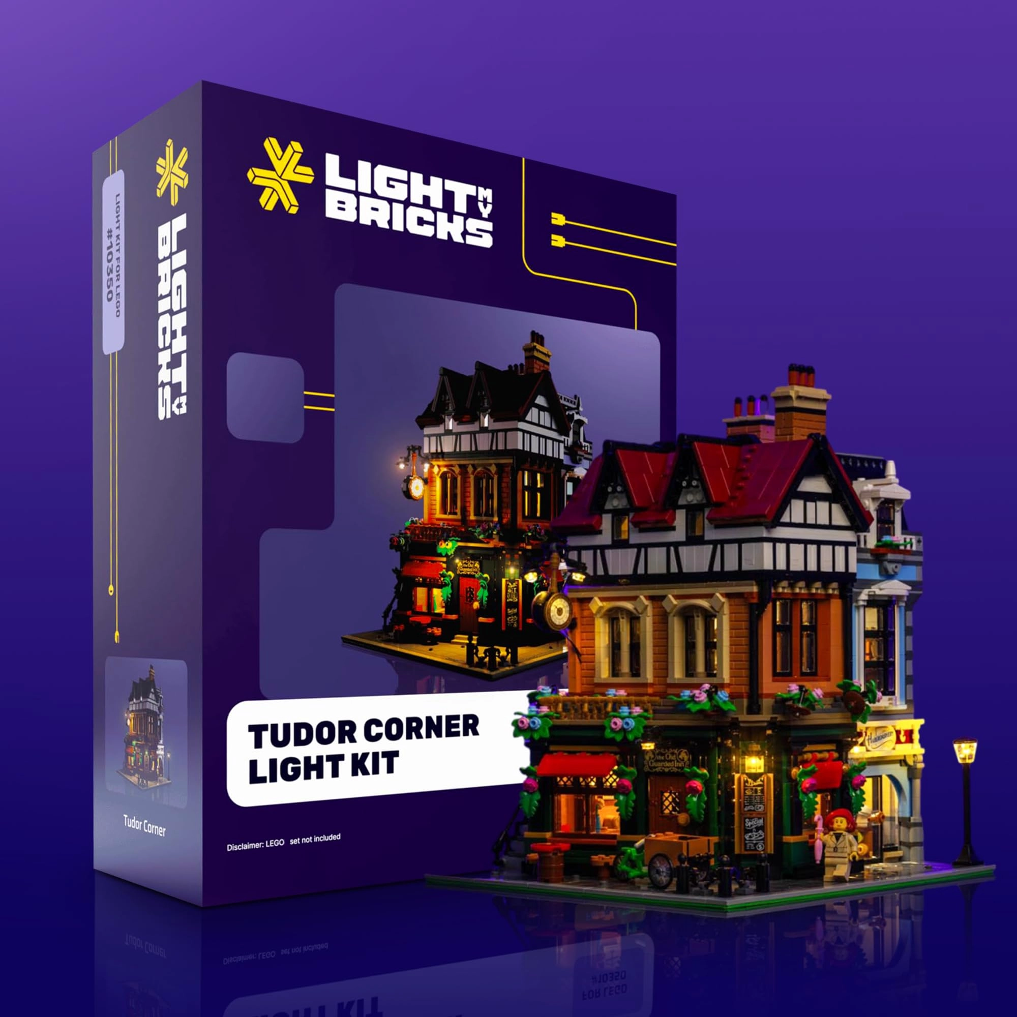 Light My Bricks Light Kit Compatible with LEGO Tudor Corner - Architecture