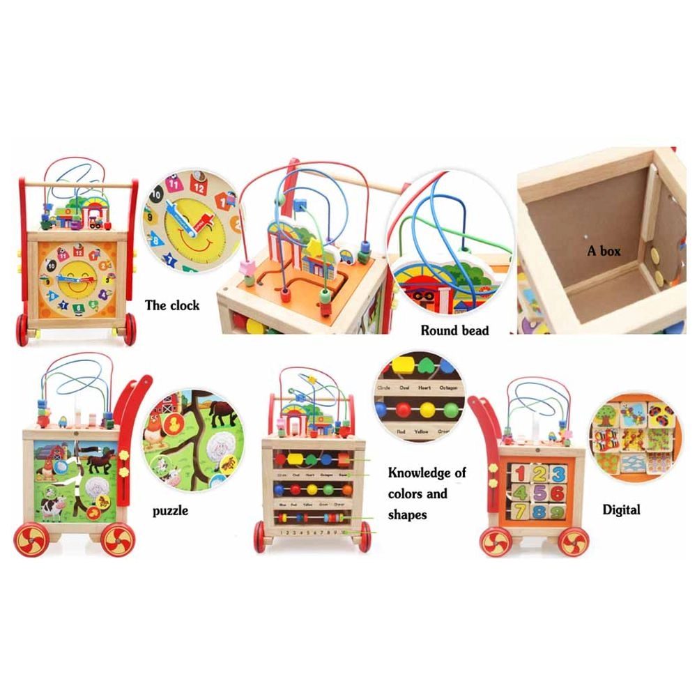 Enzo Wooden Baby Walker - 5-in-1 Activity Center