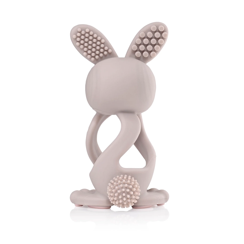Bobbie Bunny Teether - non-toxic, soft, food-grade silicone