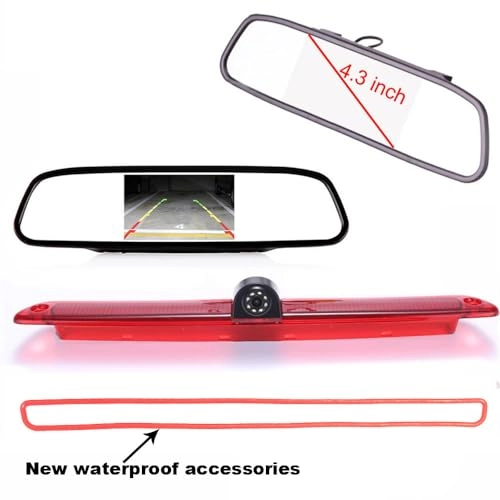 Brake Light Reversing Camera + Rear View Mirror Monitor - Night vision 628 x 586 pixels