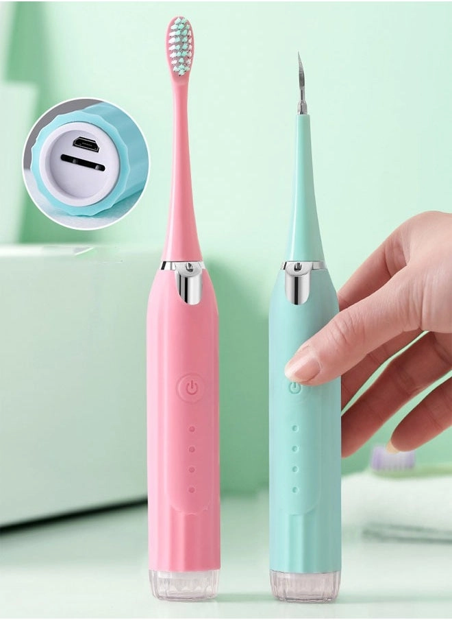 Ultrasonic Electric Children's Toothbrush - 6 Heads USB Charging