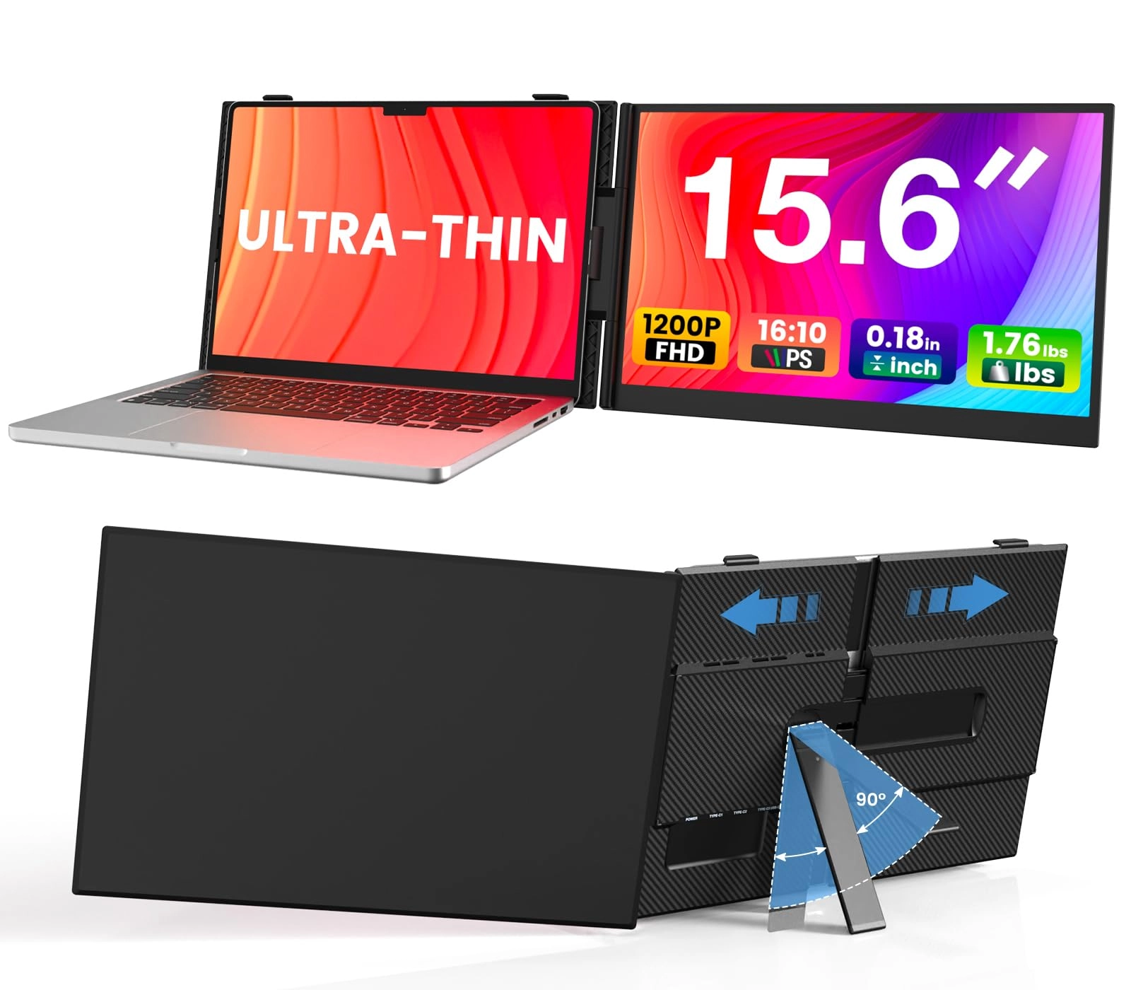 SMISEACOW Laptop Screen Extender - SM-S8 Max 15.3 Inches 1920x1200