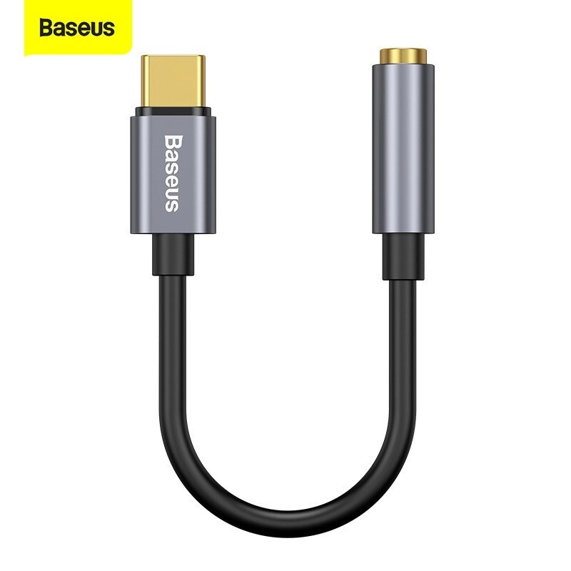 Baseus Type-C Male to 3.5mm Female Adapter - USB-C to USB-A Black