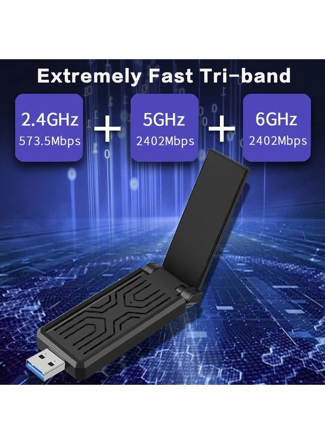 AXE3000 - 3Band(2.4+5.0+6.0G) USB3.0 Wireless