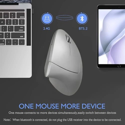 Vertical Ergonomic Optical Mouse - Bluetooth Wi-Fi
