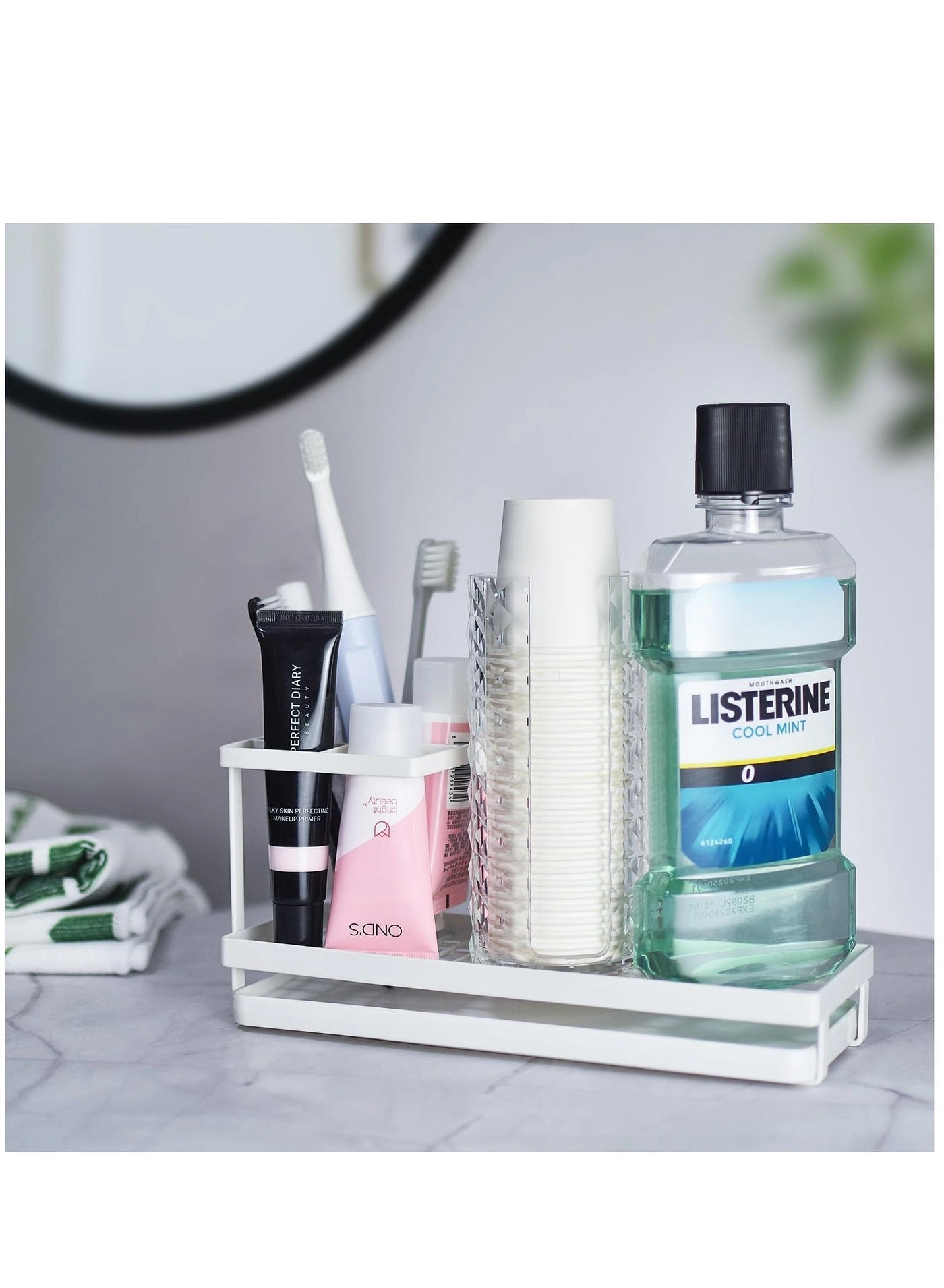 Toothbrush Holder - 4 Slots Bathroom Countertop