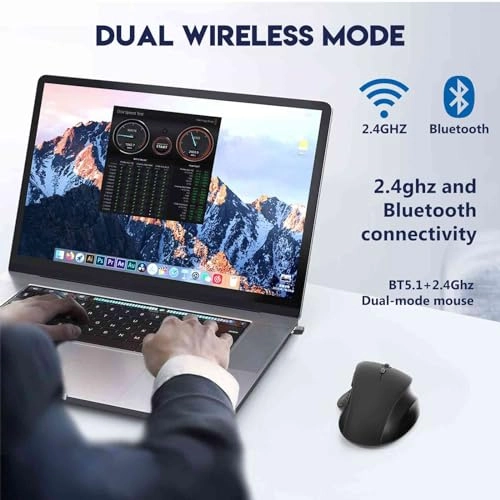 2.4GHz Rechargeable Wireless LED Mouse - Bluetooth