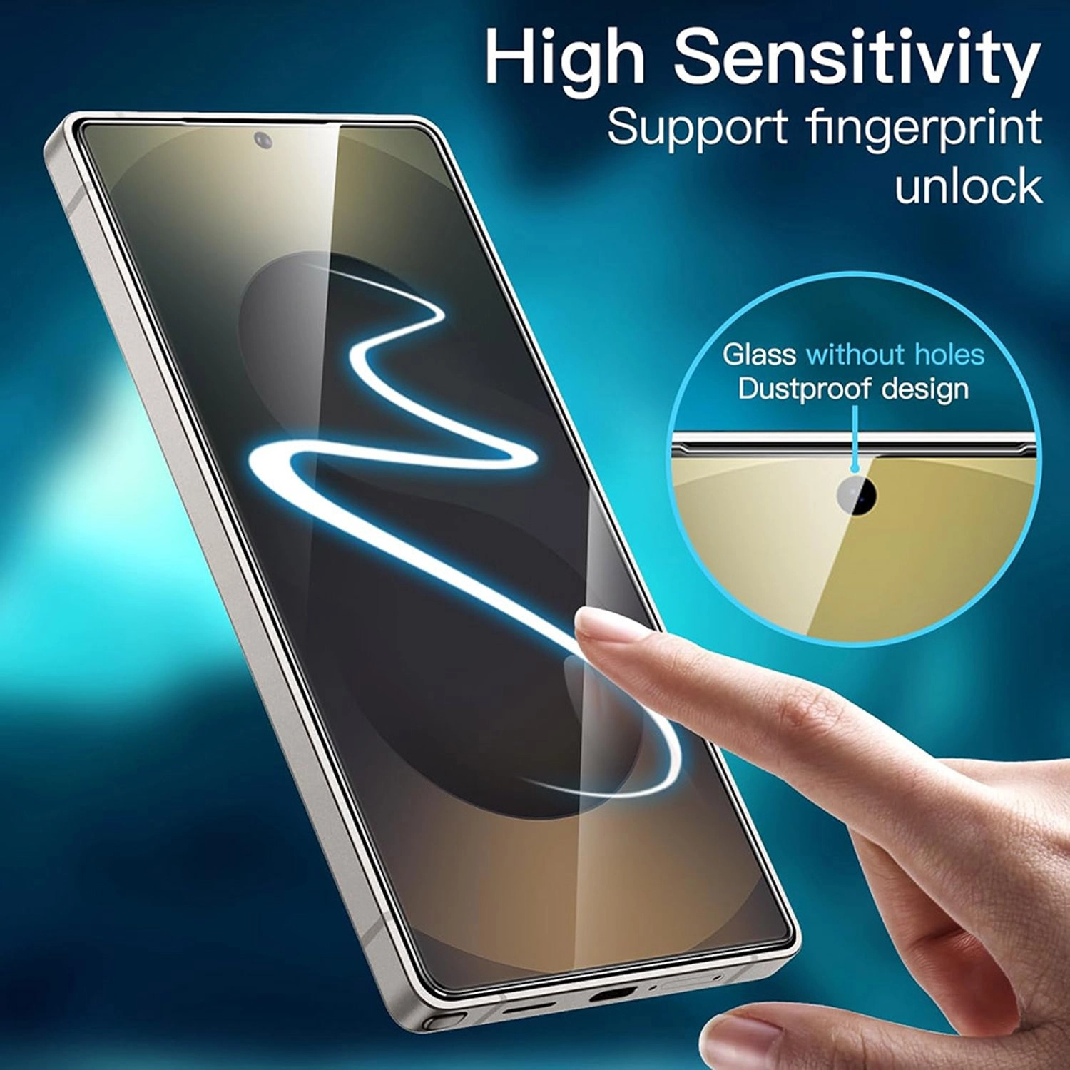 Clear Tempered Glass Screen Protector for Samsung Galaxy S25 Ultra